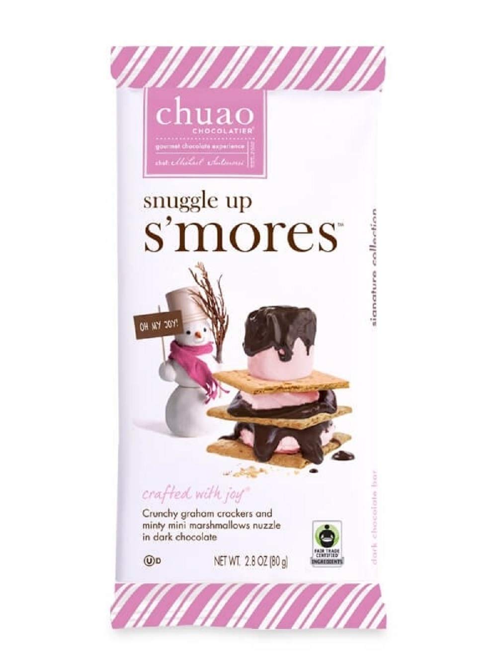 Chuao Chocolatier Snuggle Up S'mores Dark Chocolate Bar, 2.8 OZFair Trade CertifiedFair Trade CertifiedFair Trade Certified