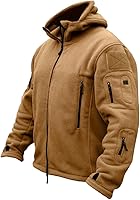 Vista 17 de ReFire Gear Chaqueta táctica militar deportiva de hombre con capucha de lana para clima frío Verde militar