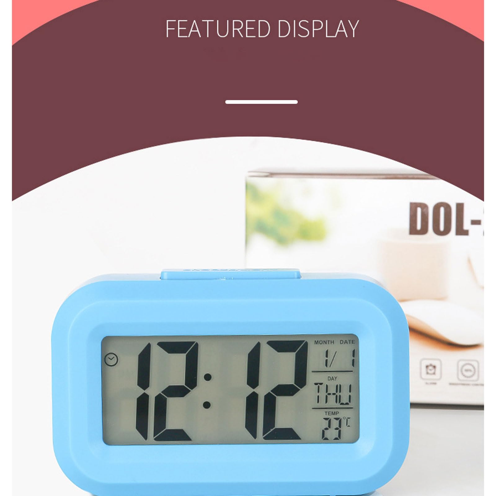 Despertador, Reloj Despertador Inteligente con Temperatura, Alarma