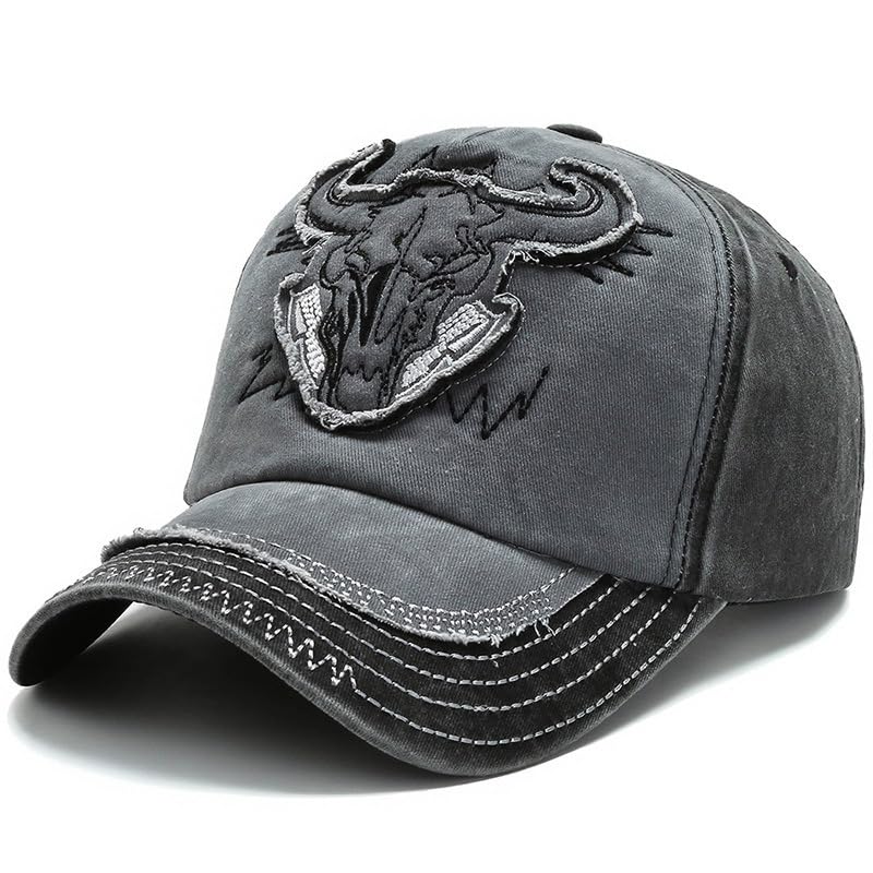 Alexvyan Black Bull Printed Cotton Men Sun Visor Cap Baseball Adjustable Sport Summer Cap for Golf Tennis Cricket Cycling Running Gym Cap- Sun UV Protection.-picture-11
