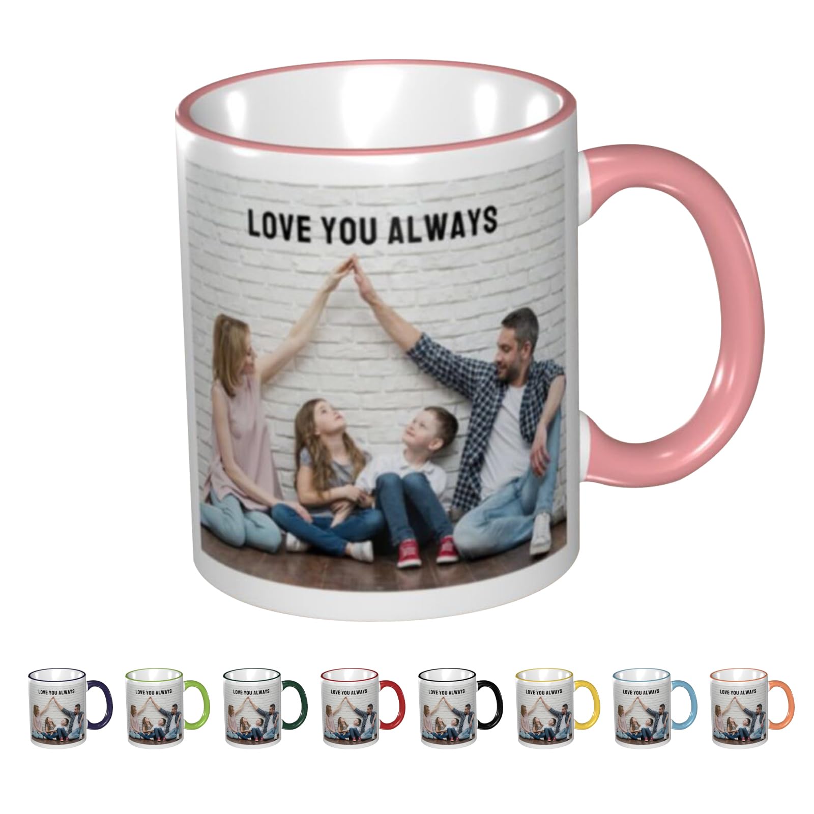 Naispanda Personalised Mug with Photo and Text Custom Coffee Cup Gift for Friends Family Wife Husband Lover Personalized Mug Present for Birthday Anniversary - 11oz Coffee Cup with Photo