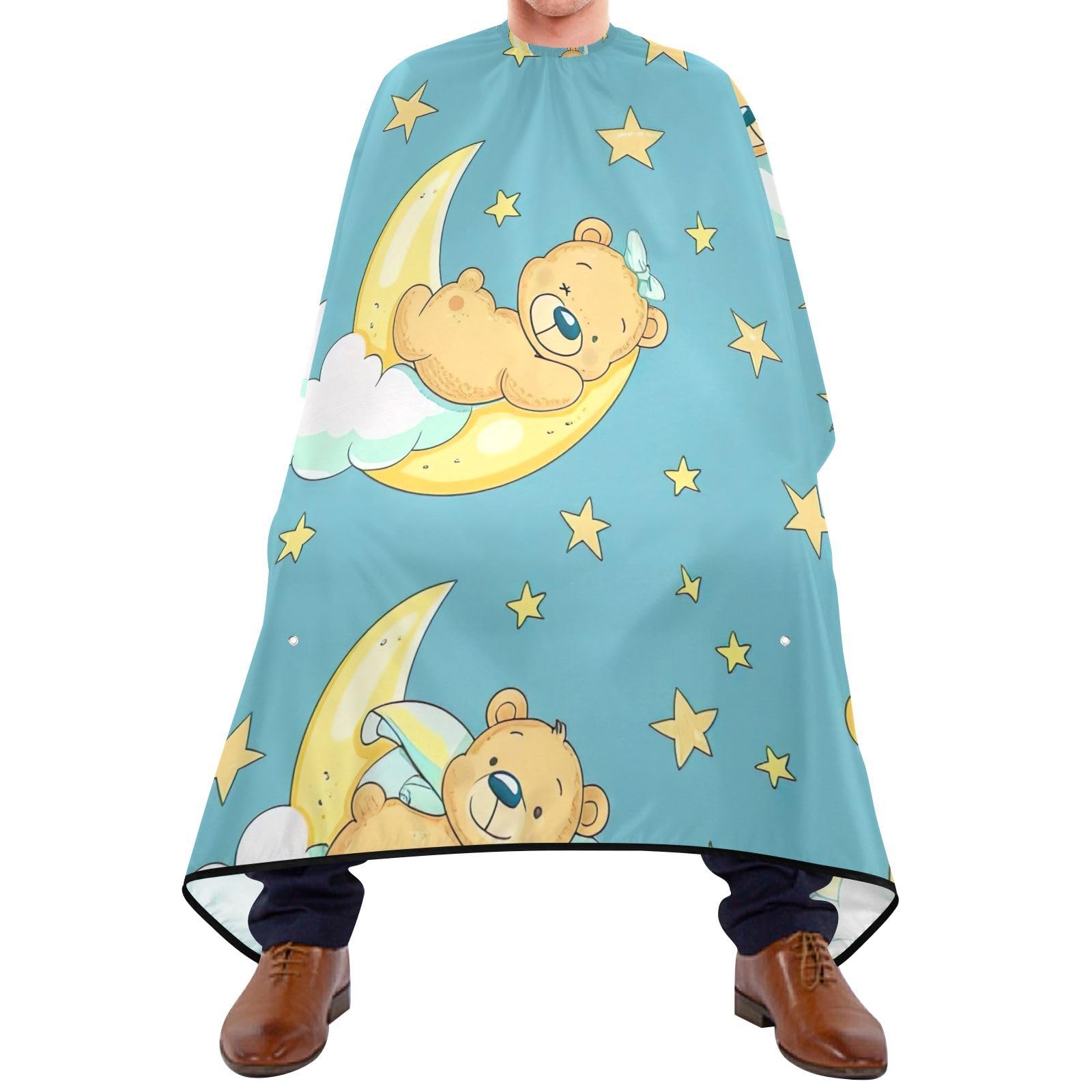 Hezely Cartoon Bear Hair Dye Cape, Barber Cape for Adults,Waterproof Salon Cape,Waterproof Hairdressing Styling Hair Cutting, 65