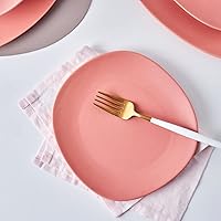 Vista 54 de Stone lain Delilah - Juego de platos llanos de 6 piezas, porcelana, naranja pastel