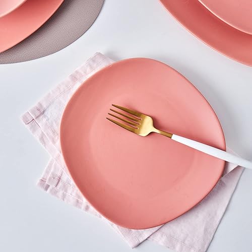 Miniatura 54 de Stone lain Delilah - Juego de platos llanos de 6 piezas, porcelana, naranja pastel