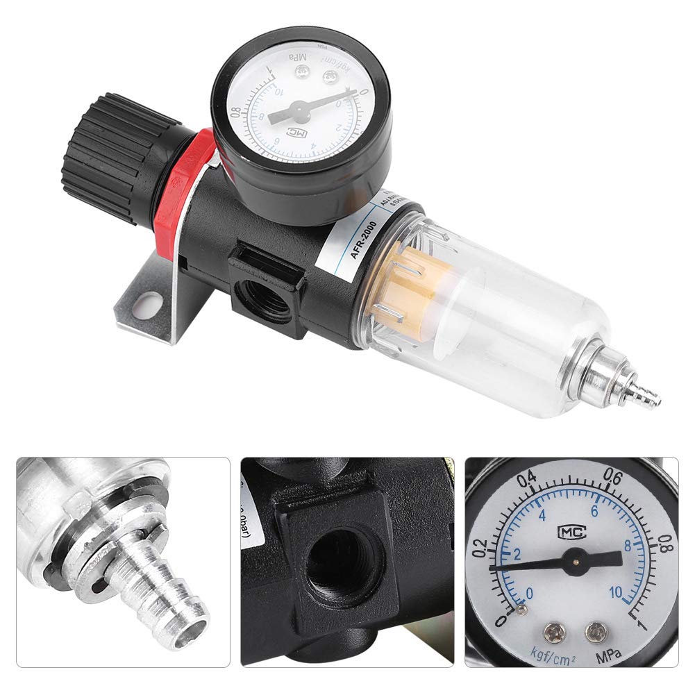 Regulator Ciśnienia Sprężonego Powietrza 1/4 "Regulator Filtra Sprężarki Powietrza Narzędzie Do Czyszczenia Separatora Pułapki Wilgoci Pod Ciśnieniem Wody