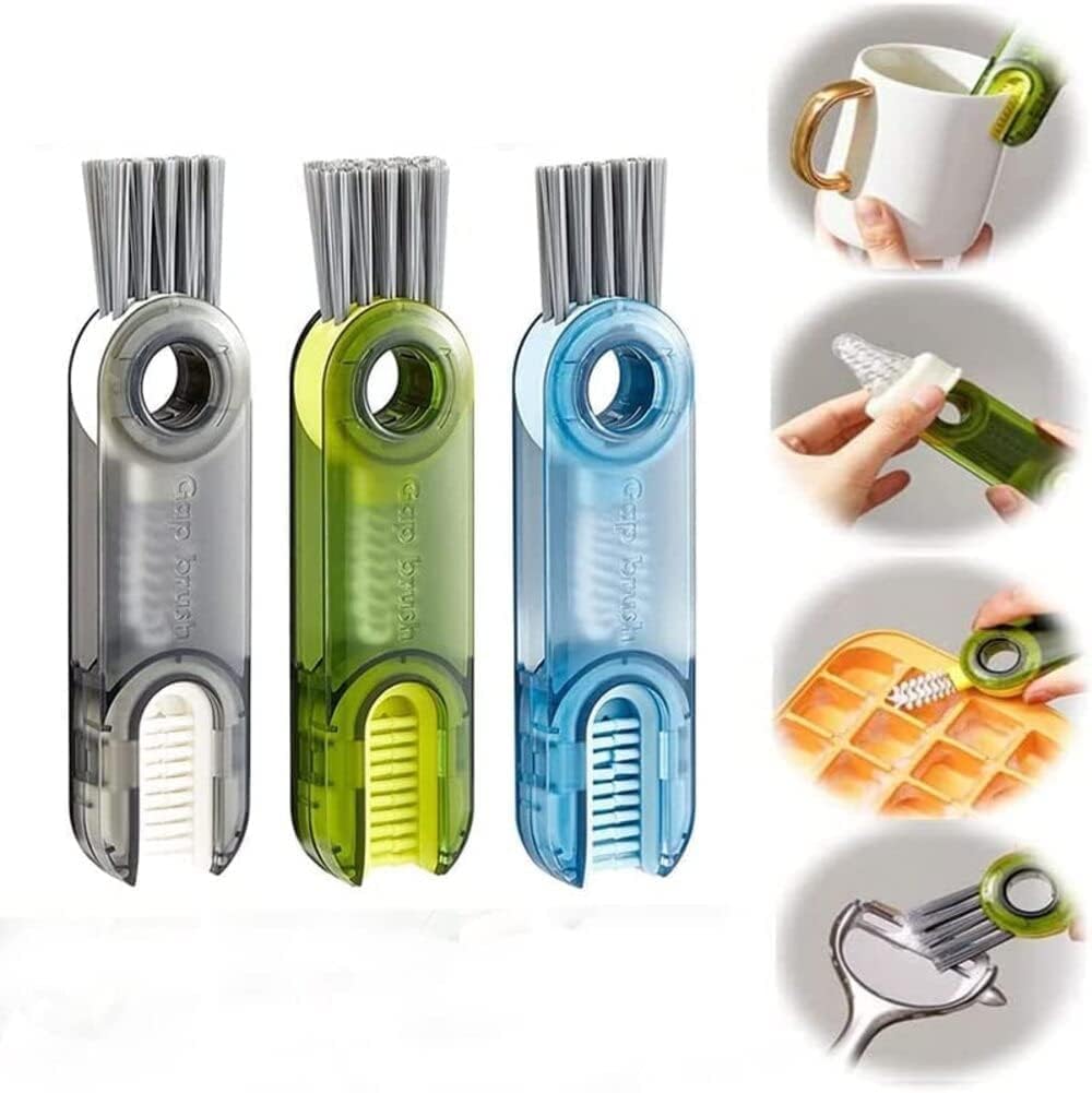 RABSCY 3 in 1 Multifunctional Bottle Cleaning Brush Used for Bottle Cap, Cup Cleaner Brush Multipurpose Tool for Crevice, Windows, Groove, Lid, Straw, Gap (2 pcs, Multicolor) (B0DF2G49JV) Amazon Price History, Amazon Price Tracker