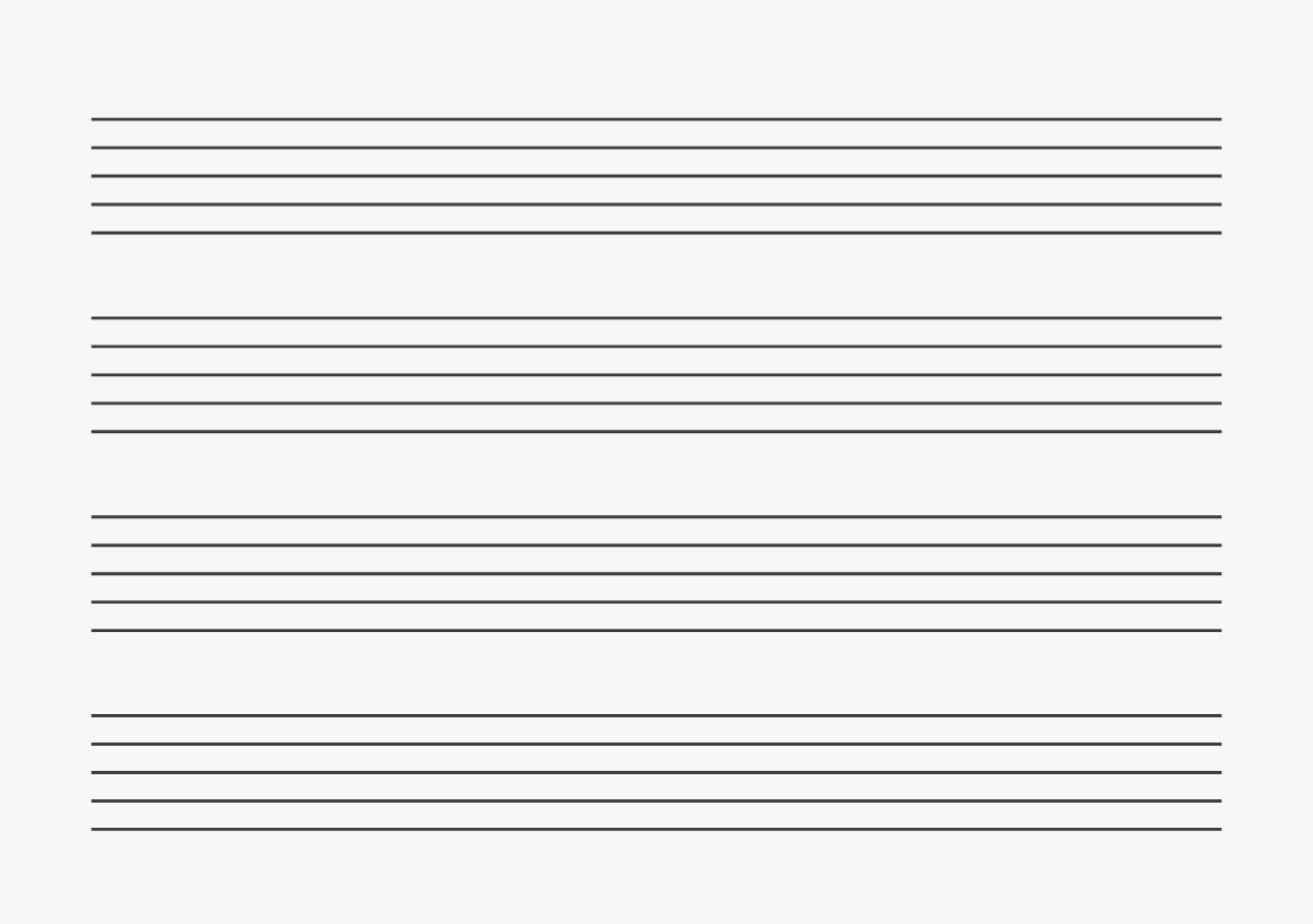 Brunnen 1046834 Sheet Music Book (A5, 8 Sheets, Elementary Ruling) Single Pack