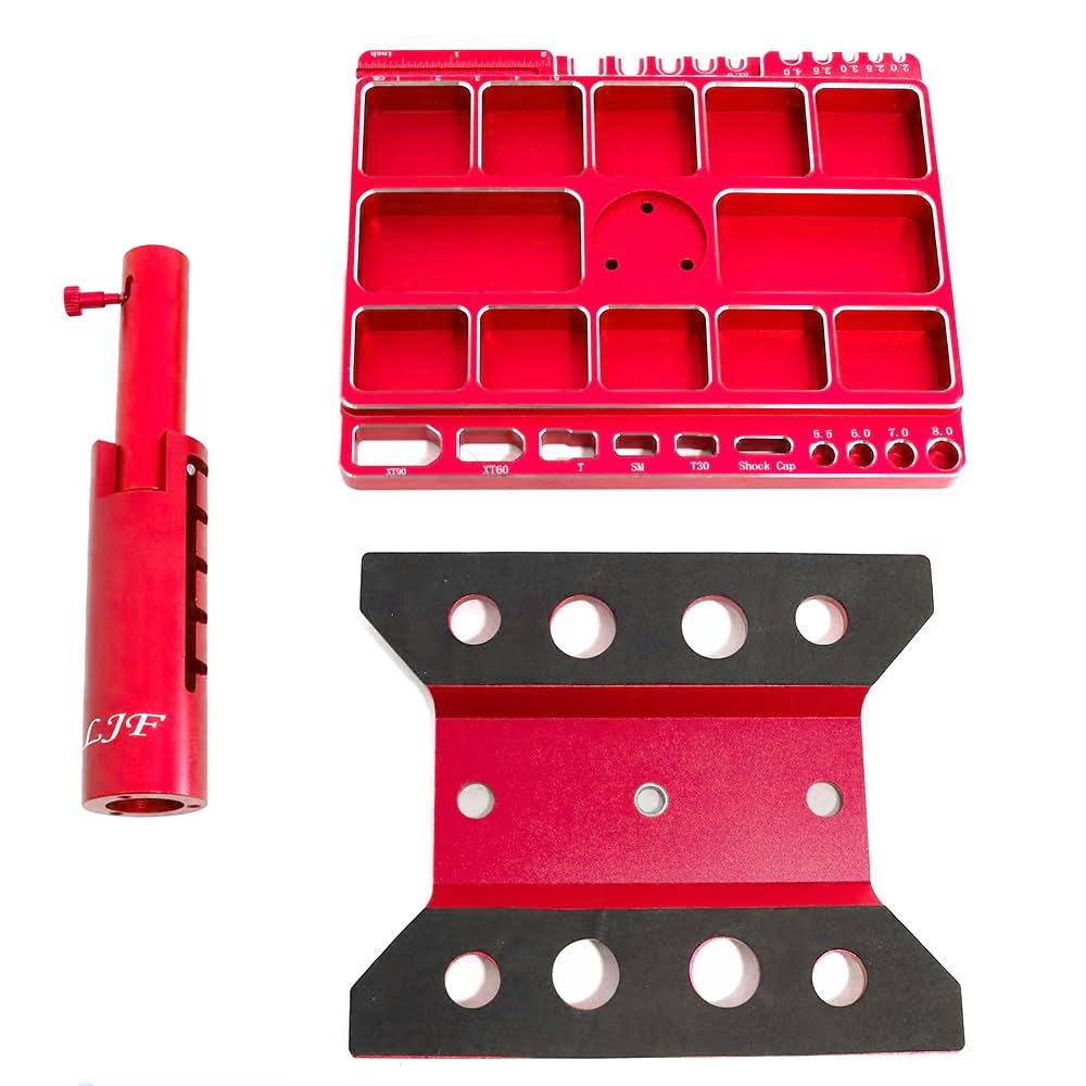 Soporte multifuncional de aleación para coche RC Soporte de trabajo RC Soporte de reparación RC Soporte de reparación de interruptor de 360° Rotación de 5 niveles de elevación de altura o inferior con