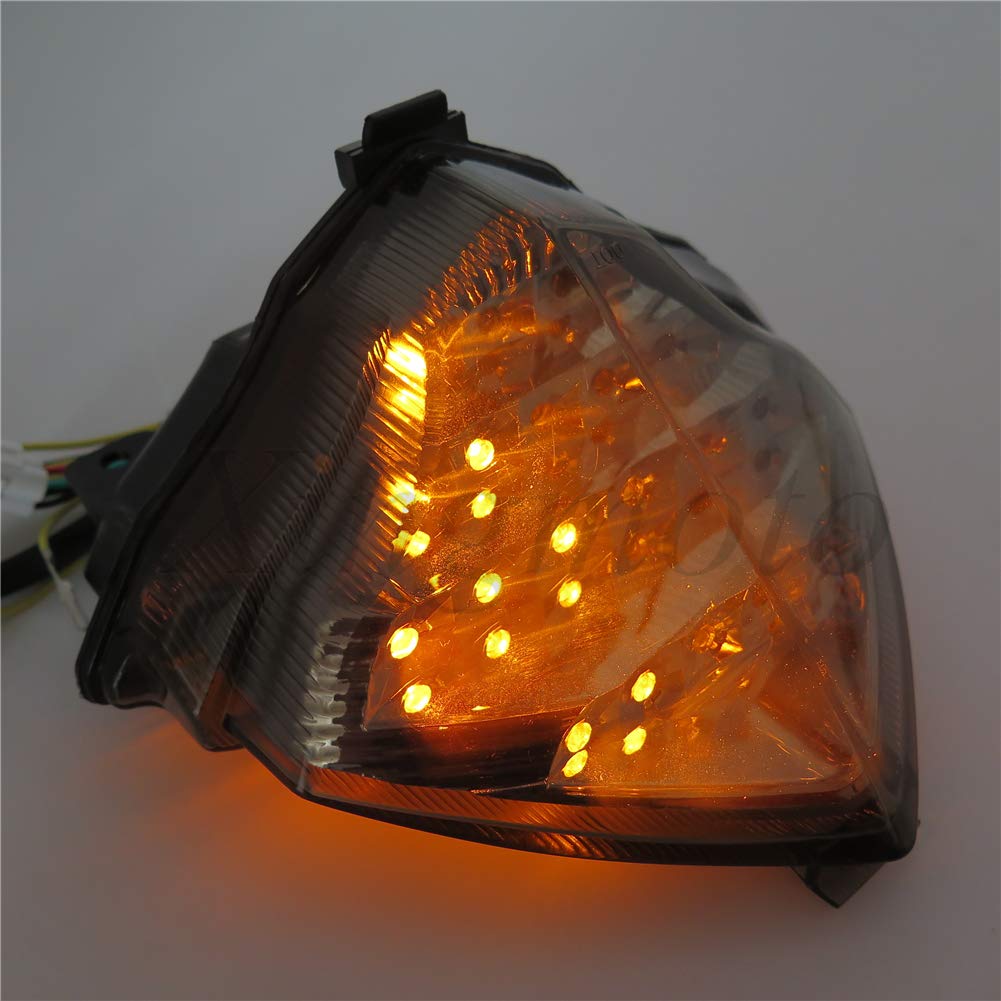 Luces de freno traseras LED intermitentes compatibles con Yamaha Yzf R1 Yzfr1 Yzf-R1 2004-2006 ahumadas