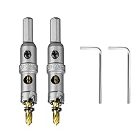 Vista 12 de SALI 1-1/16" (27mm) Kit de sierra perforadora TCT con punta de carburo de tungsteno Broca de sierra perforadora con punta de carburo con broca