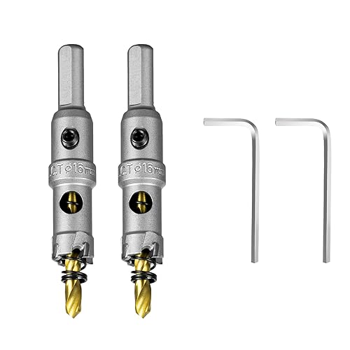 Miniatura 12 de SALI 1-1/16" (27mm) Kit de sierra perforadora TCT con punta de carburo de tungsteno Broca de sierra perforadora con punta de carburo con broca