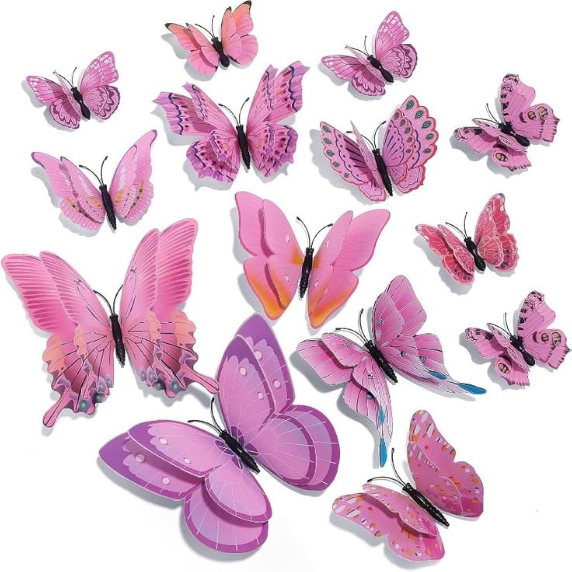 3D Butterfly Wall Decals Stickers, Multicolour