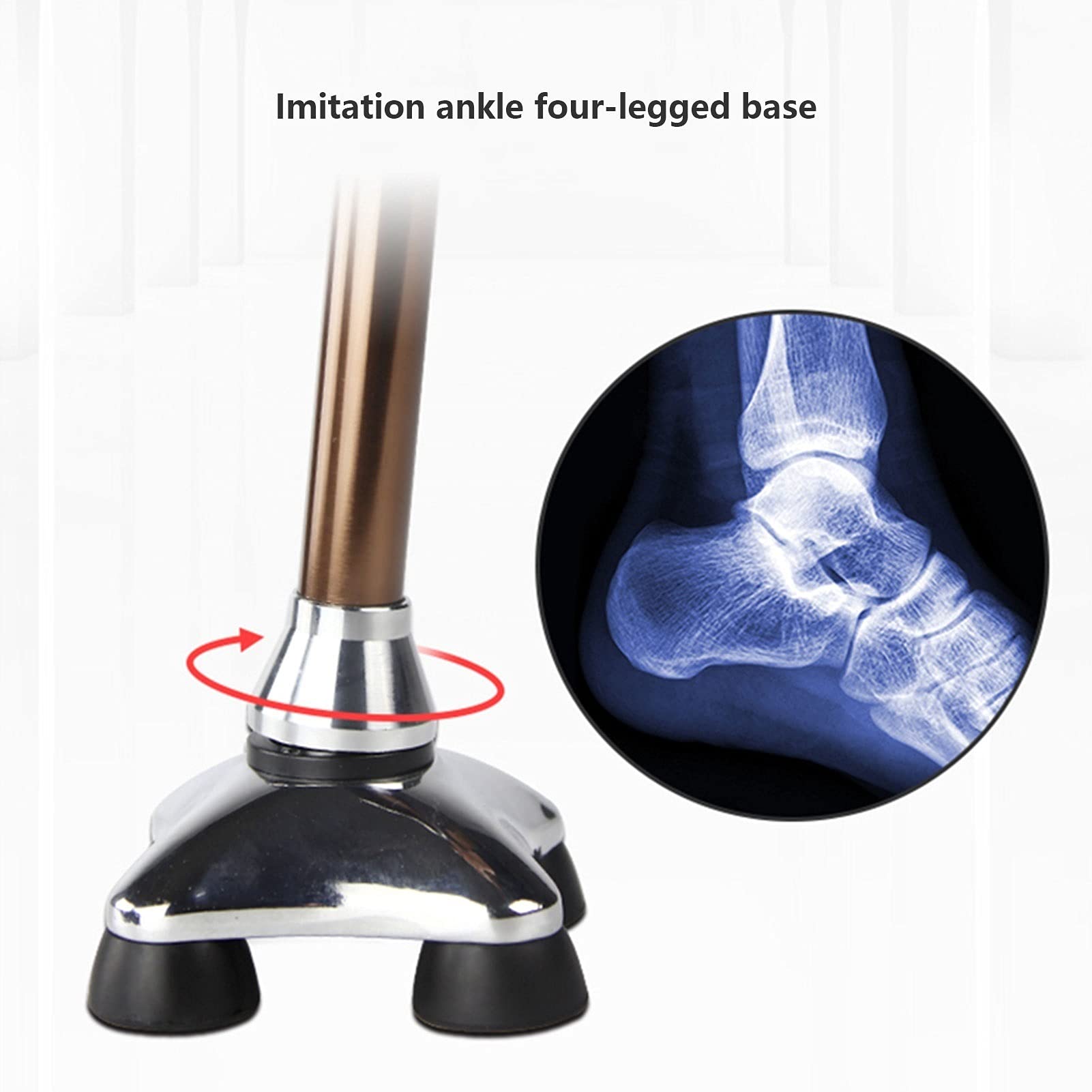 Altura Ajustable Caminar bastón de bastón para Mujeres y Hombres, Bastones Ajustables con luz LED, palitos de Aluminio para la Artritis de Ancianos, Personas Mayores y discapacitados (marrón)