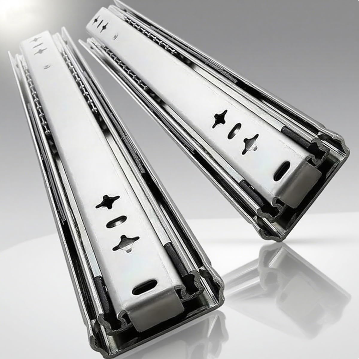 Rieles telescópicos de extensión completa para solucionar cajones atascados de cocina