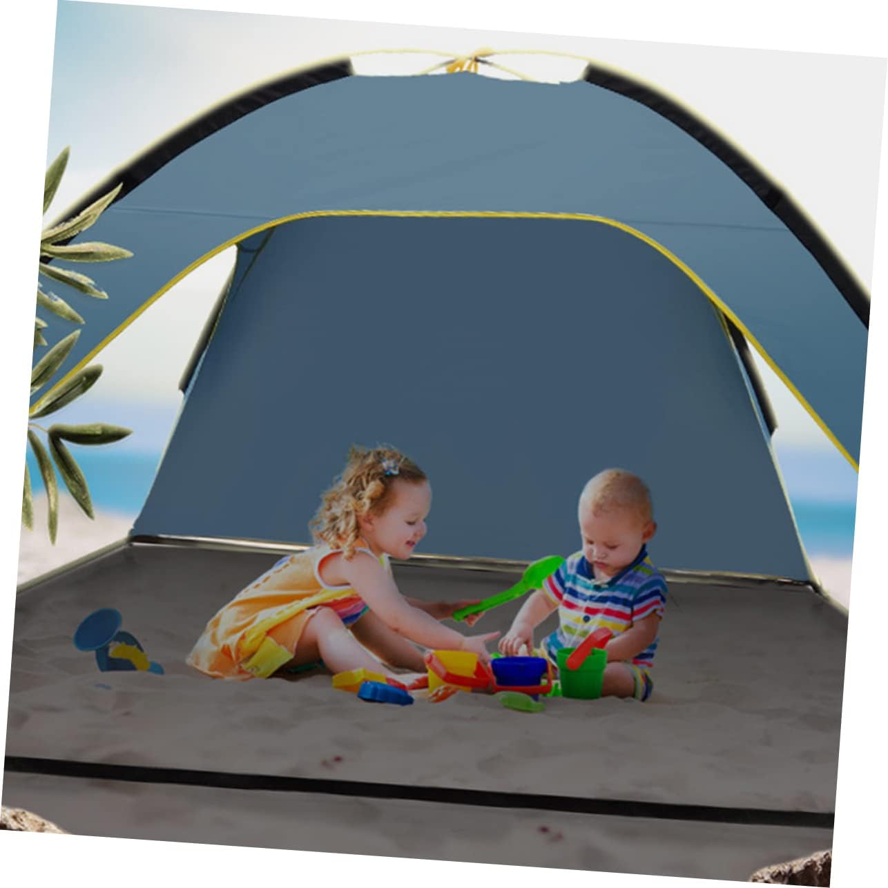1pc Outdoor Camping Tent Instant Setup Beach Canopy Uv Spacious Sided Design Lightweight Portable for Hiking Picnic and Travel