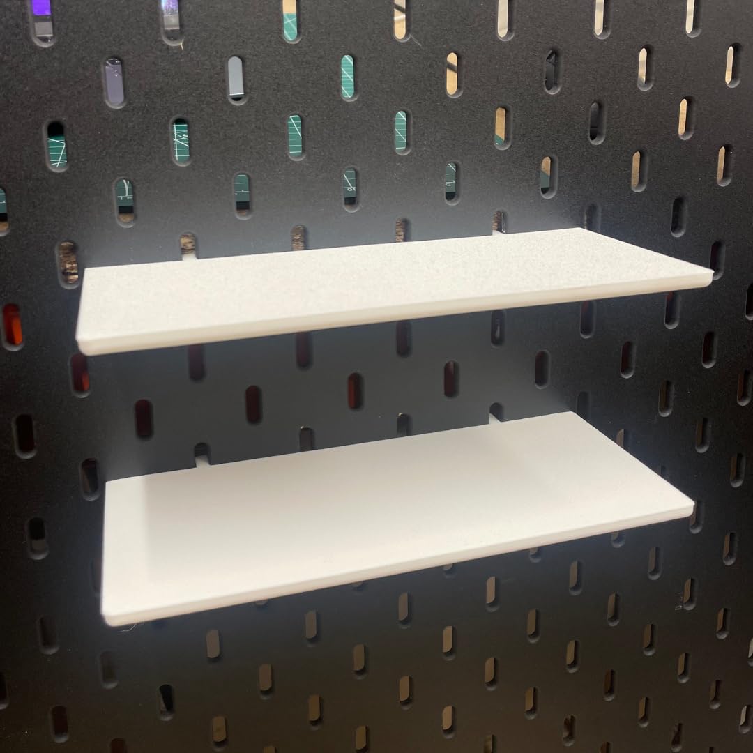 2 Pack Shelf For Ikea Skadis Pegboard Accessory Attachment White - Image 2