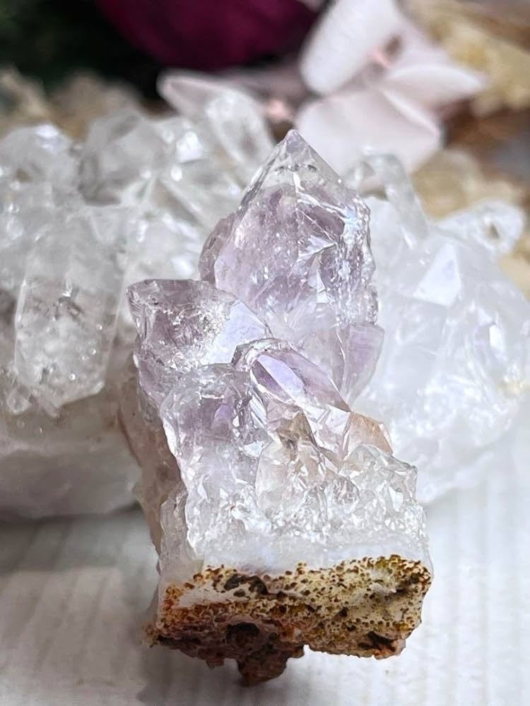 天からの祝福✨アナンダライトアメジストレインボークォーツ原石クリスタル