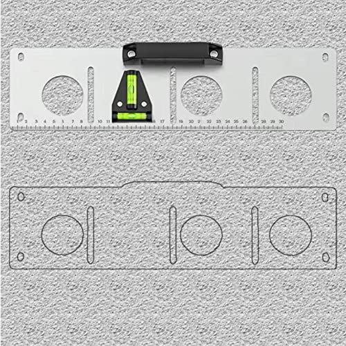Régua de posicionamento,Régua de Caixa Dark Line - Modelo de ferramenta de posicionamento de soquete
