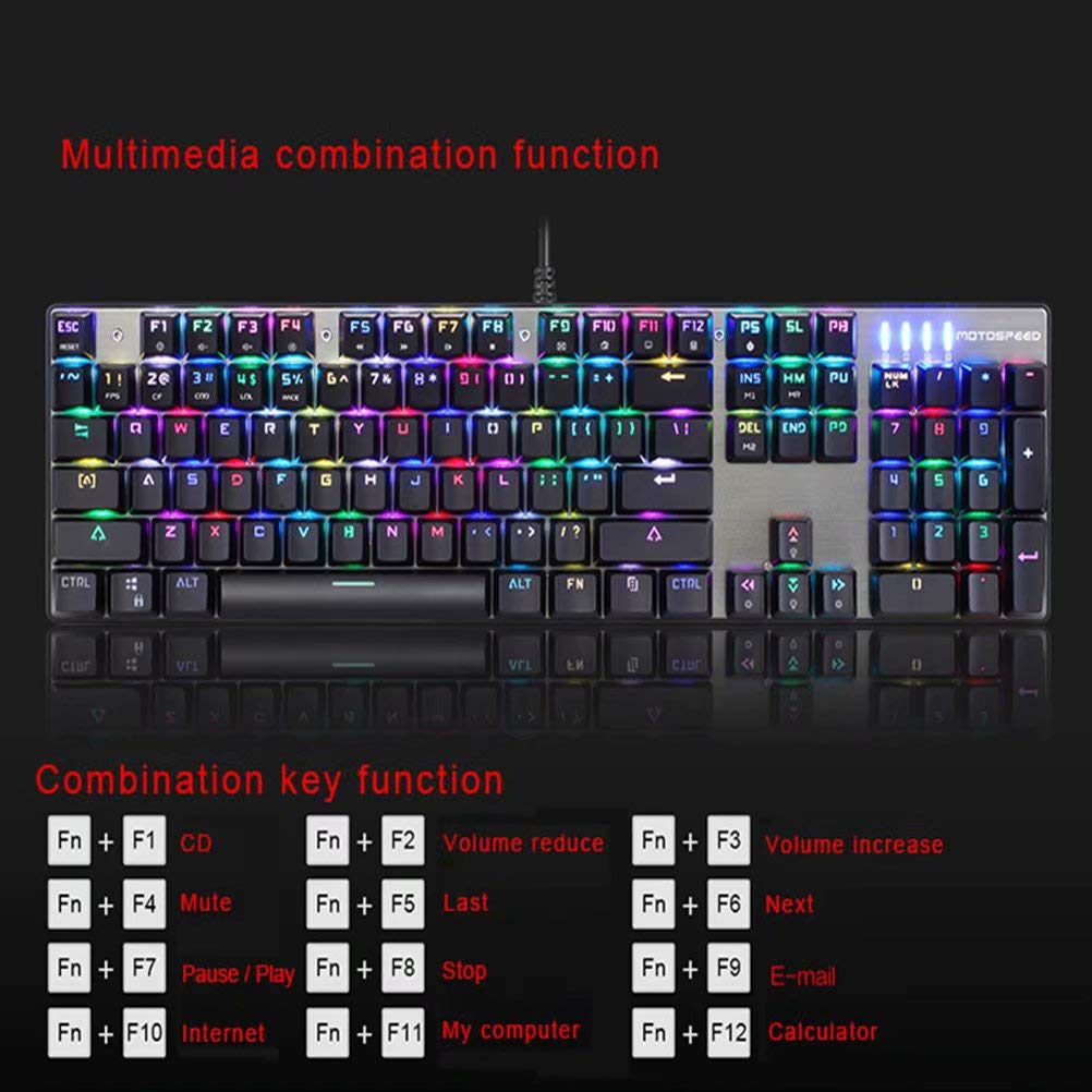 Gaming tastiera USB via cavo RGB retroilluminazione tastiera meccanica combinata del Mouse per Computer Laptop giochi del giocatore