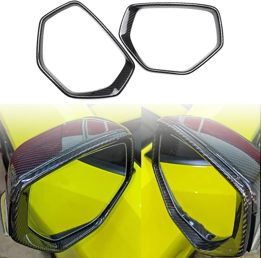 Jogon Carbon Fiber Rearview Eyebrow Frame Cover Trim for Corvette C8