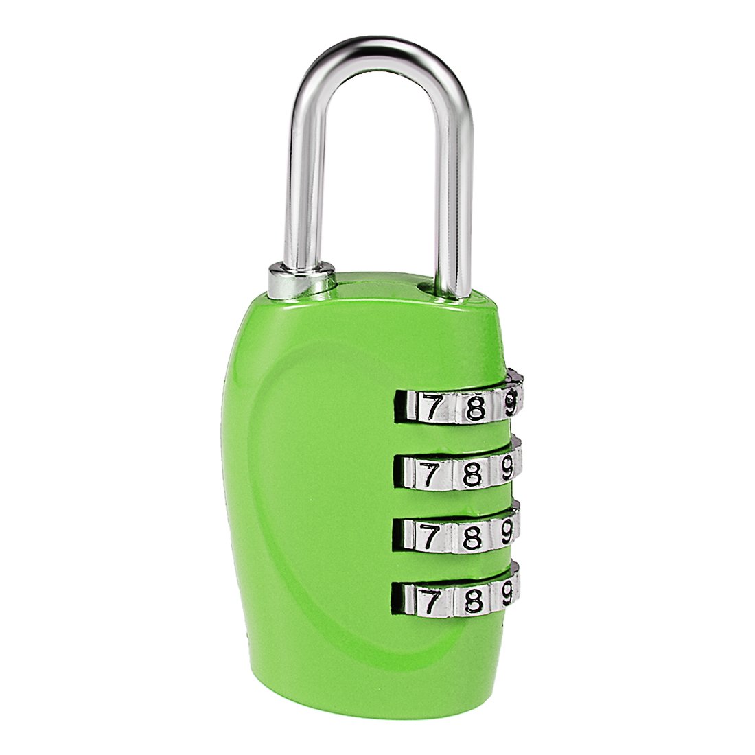 uxcell 4 Digit Combination Padlock, 4mm Shackle, Zinc Alloy Lock Waterproof Lock for Gym Locker Fence Suitcase Travel Outdoor, Green