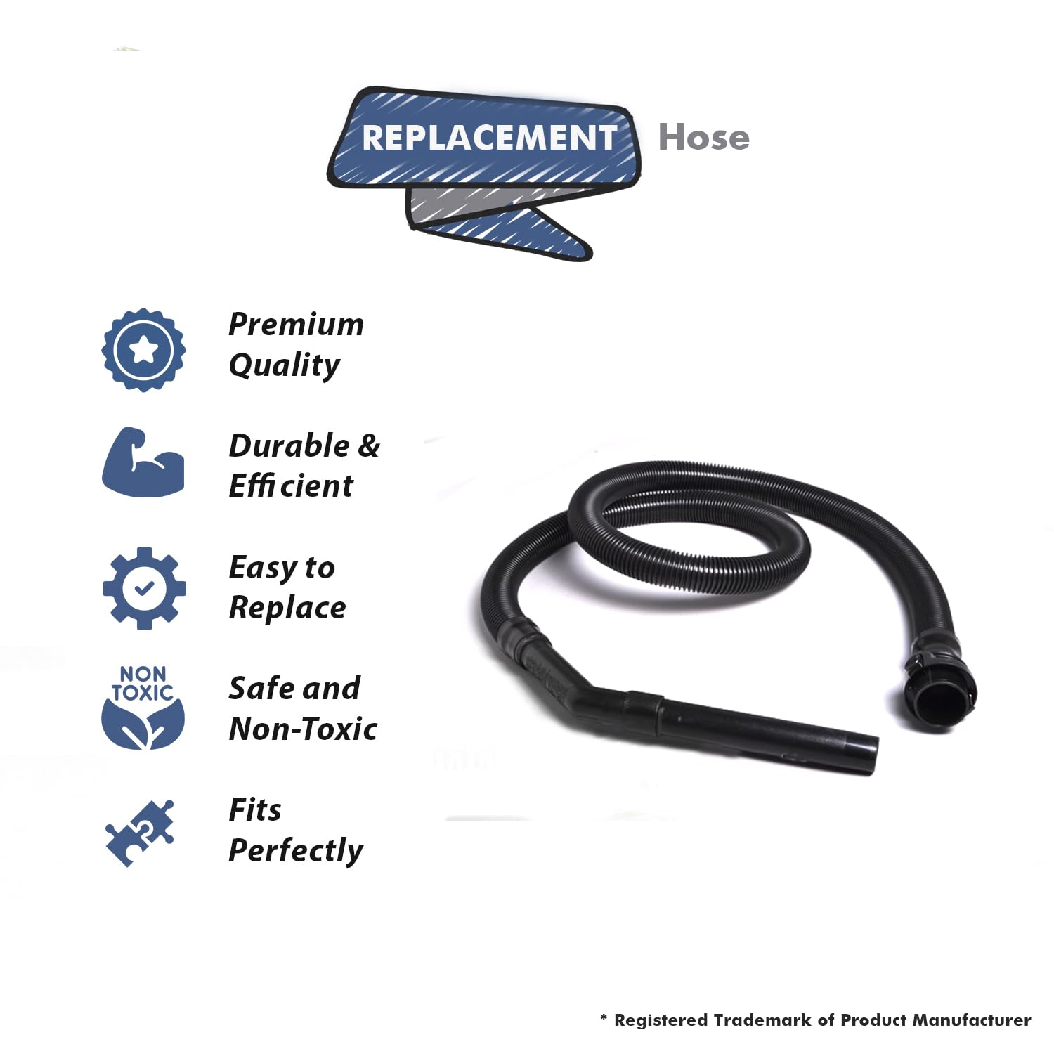 UPGRADED Replacement Shark Hose Fits Shark Rotator Models NV500, NV510, NV520, UV560, NV552 - (RED HANDLE)