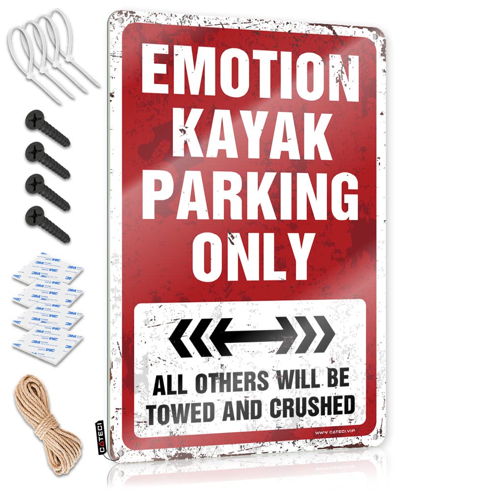 KRAZMURONGD Beer Tin Signs Vintage Sets Emotion Kayak Parking Only Tin Sign Decaor Sign Bar Mirrors For Man Cave