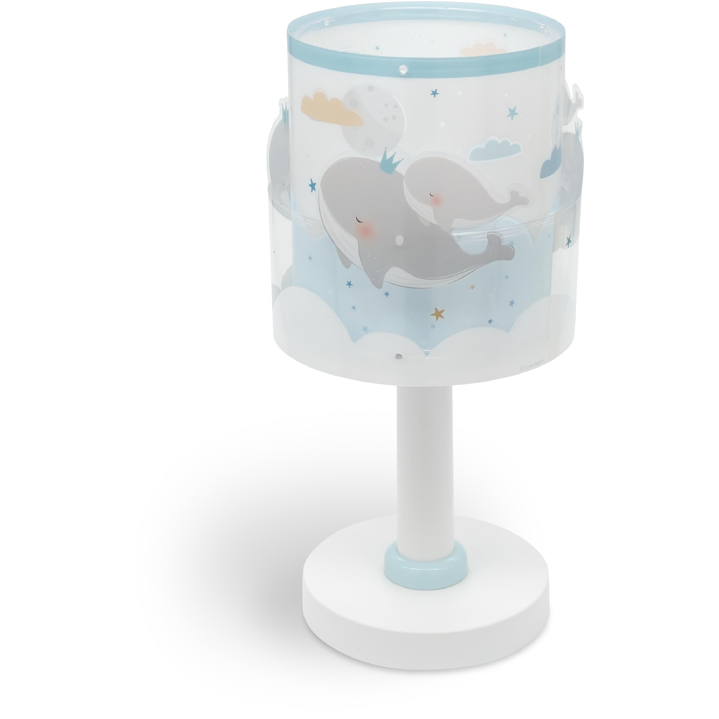 Dalber Kinder Tischlampe Nachttischlampe kinderzimmer Whale Dreams Wale Blau Tiere, 61171T, E14
