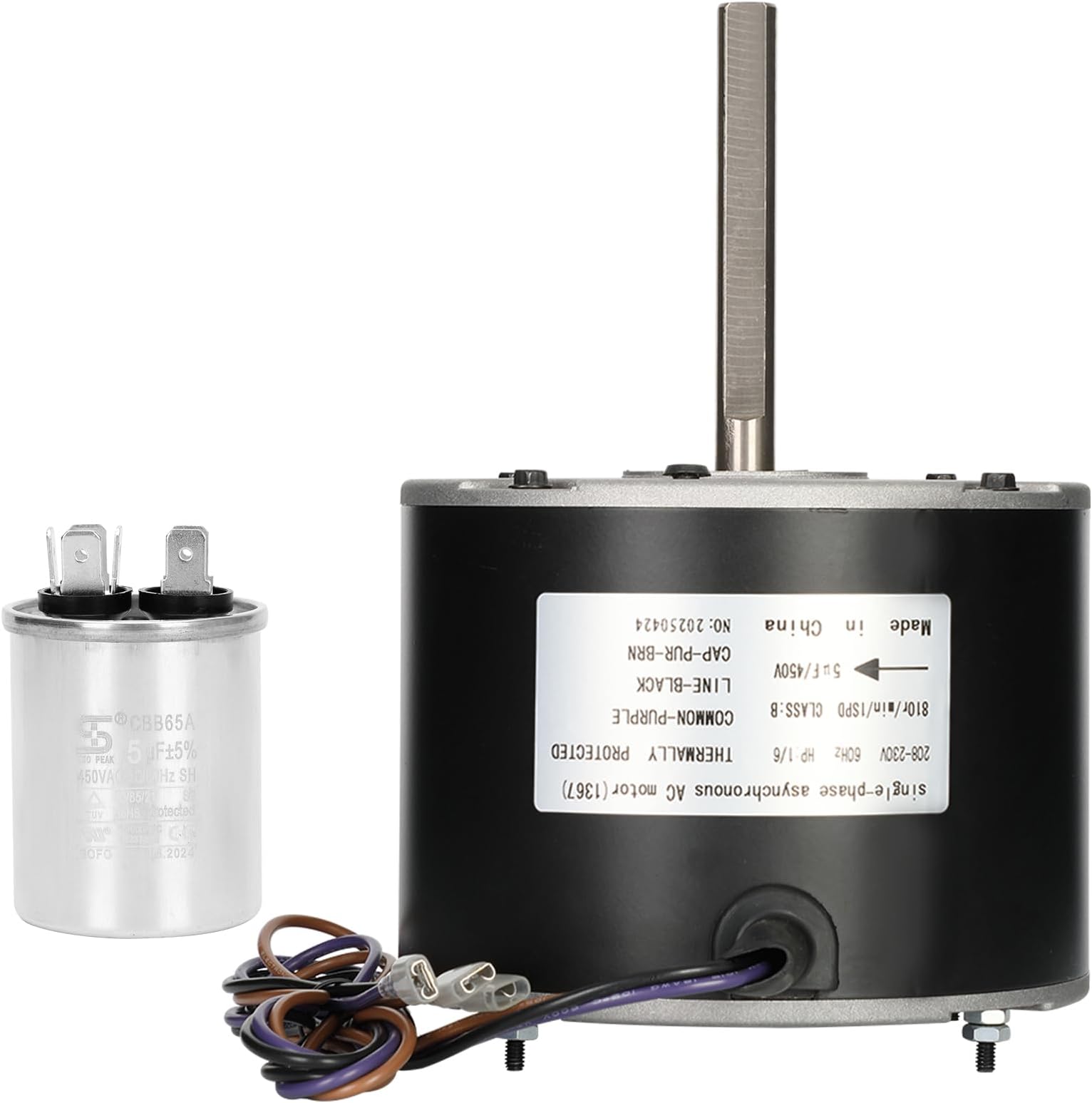 0131M00060SP, YDK-120S83262-01(0131M00060SP) Fan Motor Replaces Goodman 0131M00060SP, 1/6HP, 1Speed, 208-230V, YDK-120S83262-01 Zongshan Broad-Ocean, a Genuine OEM Repair Part