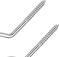 Vista 4 de Ganchos de tornillo grandes, ganchos de techo resistentes de 4 pulgadas para plantas colgantes de interior y exterior, 10 piezas