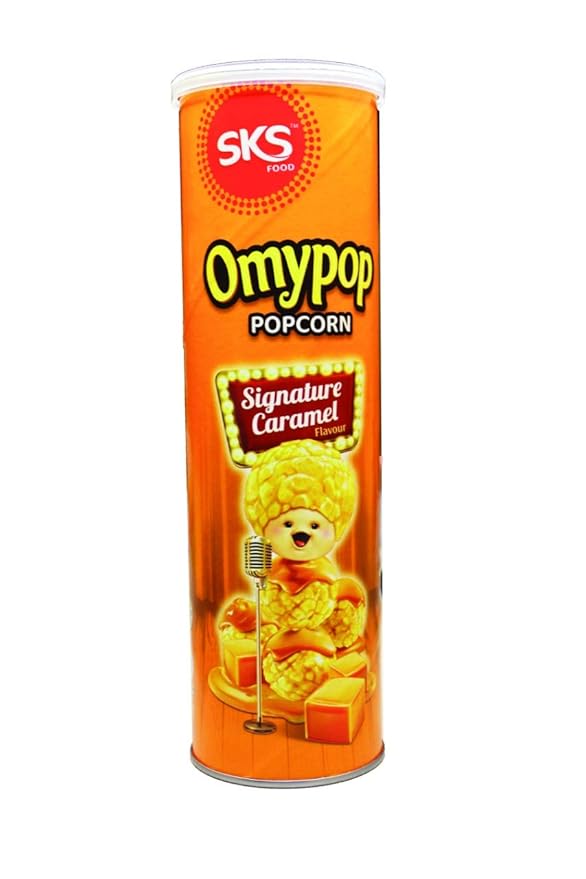 Omypop Flavoured Popcorn Signature Caramel (Pack of 3) (412g) Amazon