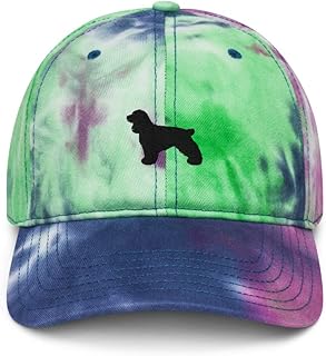 Cocker Spaniel tie dye hat, Embroidered Unisex hat, Cocker Spaniel hat, Cocker Spaniel mom hat, dad hat.