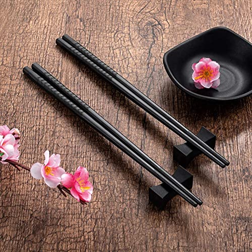 Essstäbchen Set TaimeiMao mit 5 Paar Aluminium-Essstäbchen