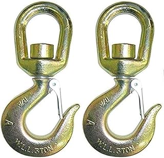 Qty. 2, B/A Products 4-5TASHL-x2, 5 Ton Grade 70 Swivel Hoist Hook for Wire Rope, 5 Ton WLL for 1/2