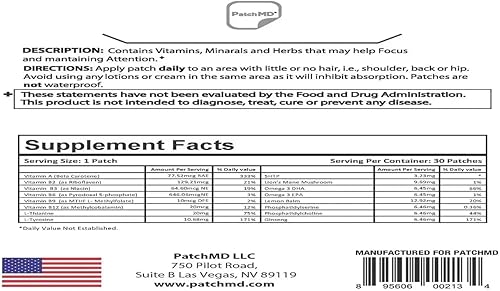 Miniatura 2 de PatchMD - Parche tópico Focus Patch, suministro de 30 días