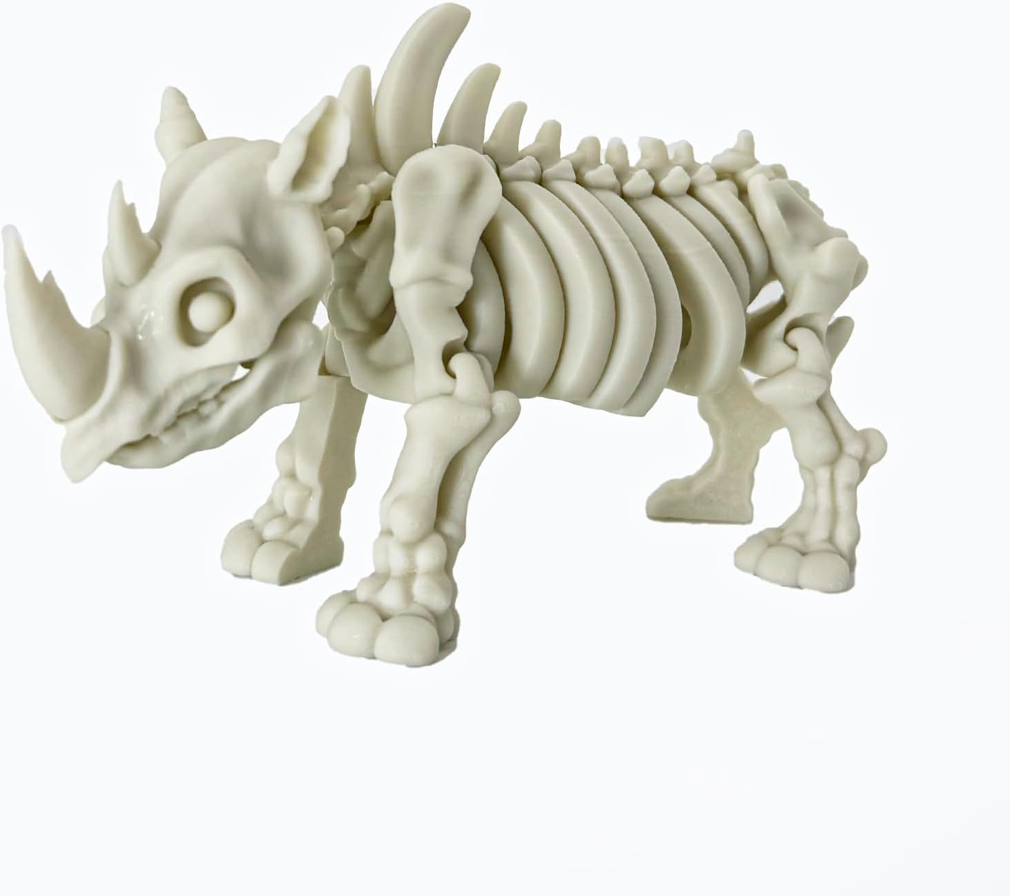 3D Printed Fossil Rhinoceros,Rhino Animal Dinosaur，3D Printed Rhino，Animals with Movable Joints,Home Office Decor,Interesting for Autism/ADHD,Festival Gifts toco