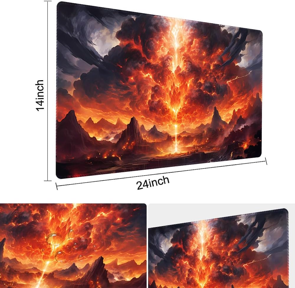 Board Game 14x24in MTG Playmat Compatible for OCG CCG RPG TCG Playmats (Divine Judgment)