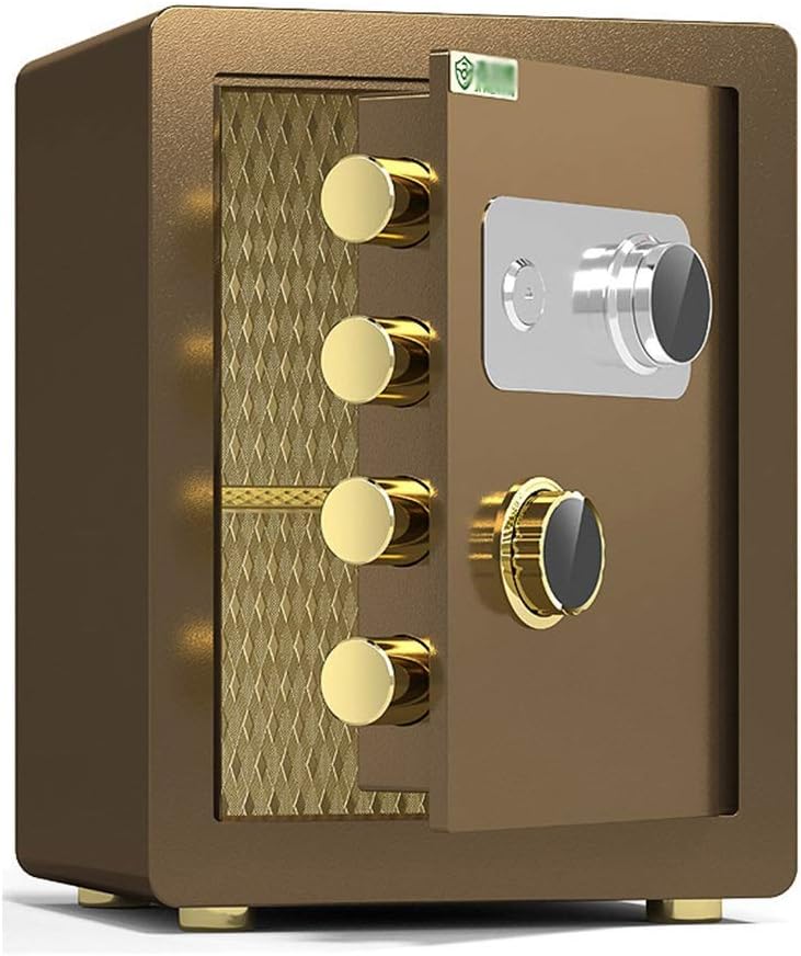 Security Box Digital Cabinet Safe Small Home Fire and Anti-Theft Steel Safet/Brown