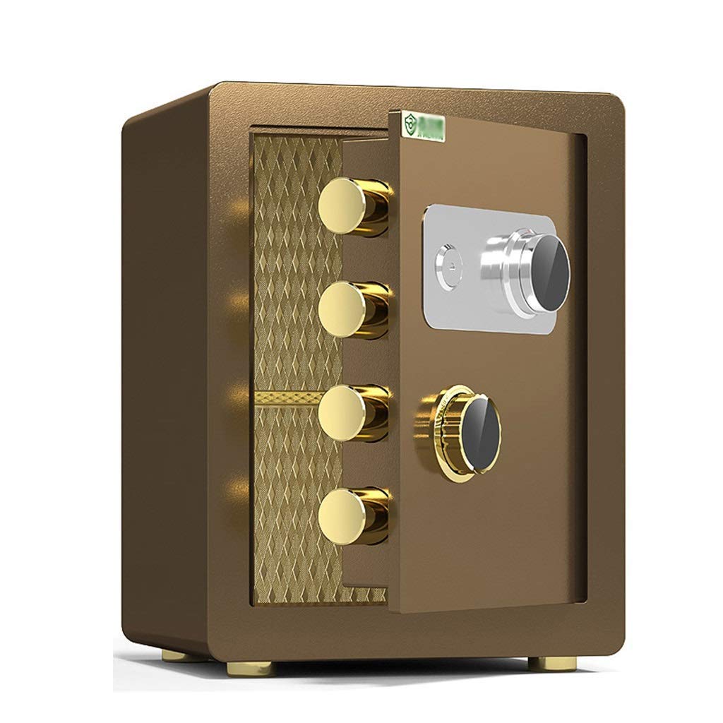 WWART Safe Box Fireproof Waterproof Safe Safe Box Security Safe Box Digital Cabinet Safe Small Home Fireproof and Anti-Theft Steel Safety Cabinet Mechanical Password Lock Key Double Protection Safety