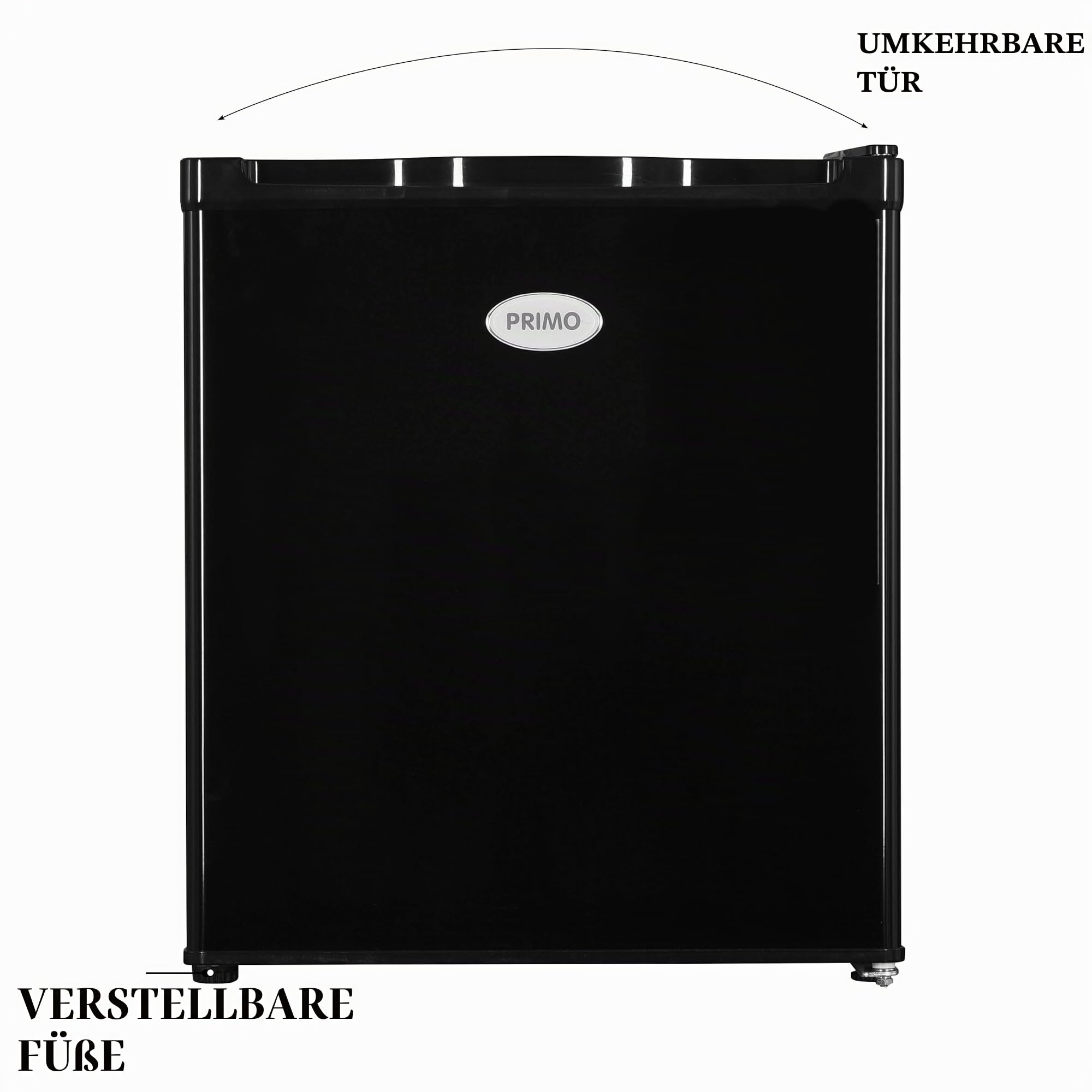 PRIMO PR148DV Mini Gefrierschrank - Gefrierschrank Klein - Freistehend - 33L - D - Schwarz