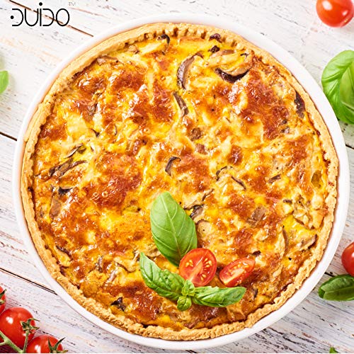 Souffle Dish Ramekins For Baking – 32 Oz, 1 Quart Large Ceramic Oven Safe Round Fluted Bowl With Mini Condiment Spoon For Soufflé Pot Pie Casserole Pasta Roasted Vegetables Baked Desserts (Yellow Set) #TOP6