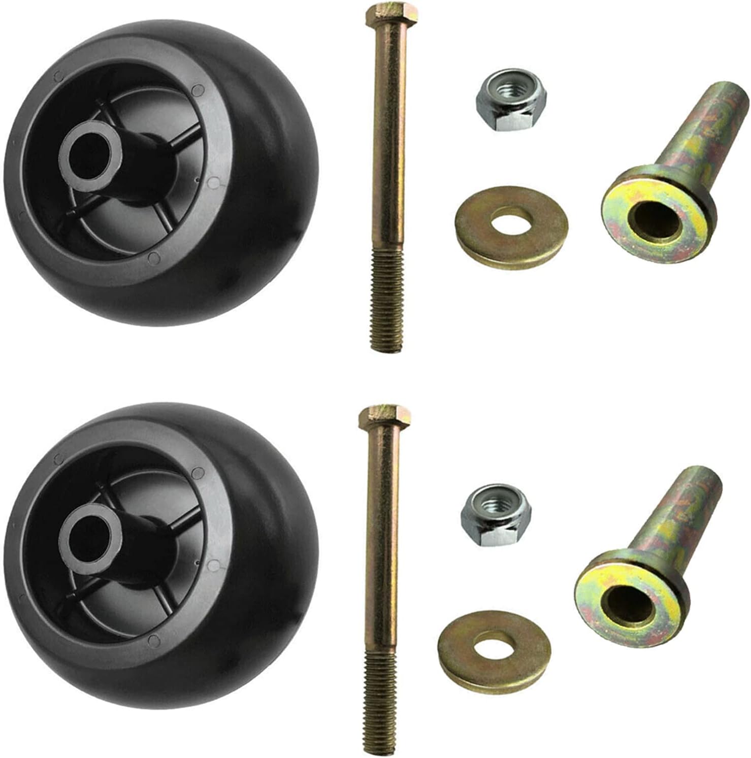 Plastic Deck Wheel for Exmark TORO 103-3168 103-4051 1-603299 103-7263 109-9011 Mower with Hardware Kits (6)