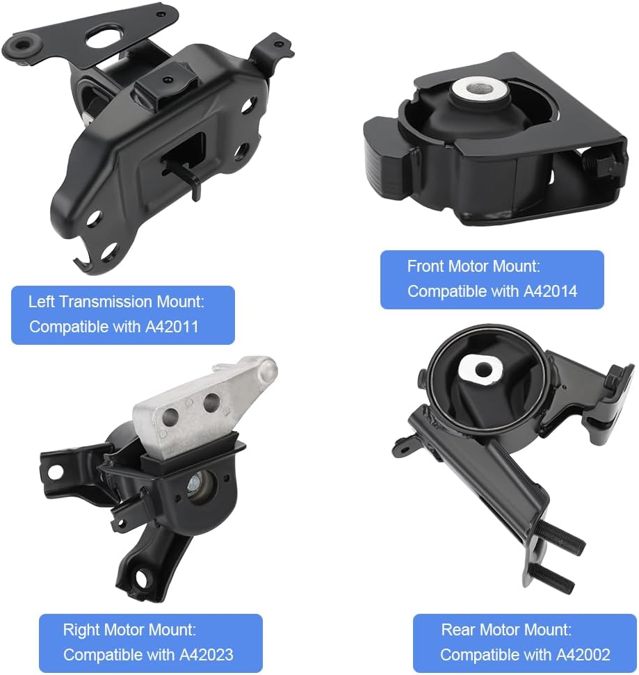 JDMON 4Pcs Engine Motor Transmission Mount Kit Replacement for 2013-2018 Toyota Rav4 2.5L FWD Auto Trans Compatible with A42014 / A42023 / A42002 / 1237136090 / A42011 / 123720V070
