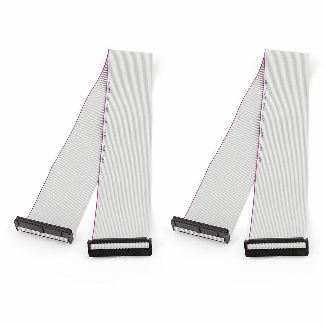 Tool parts 2pcs FC40P 40-Pin IDC Socket Extension Flat Ribbon Cable Wire 50cm 20inch