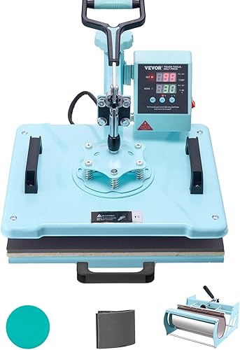 VEVOR Máquina de prensa de calor, 12 x 15 pulgadas, máquina de transferencia de calor 5 en 1 con prensa de vaso de 30 onzas, prensado de camisetas