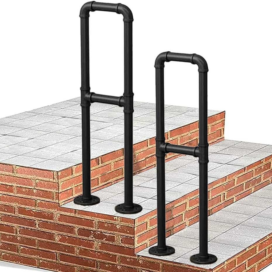 Supports de transition pour escaliers fer forge en U rampe 1 marche maison