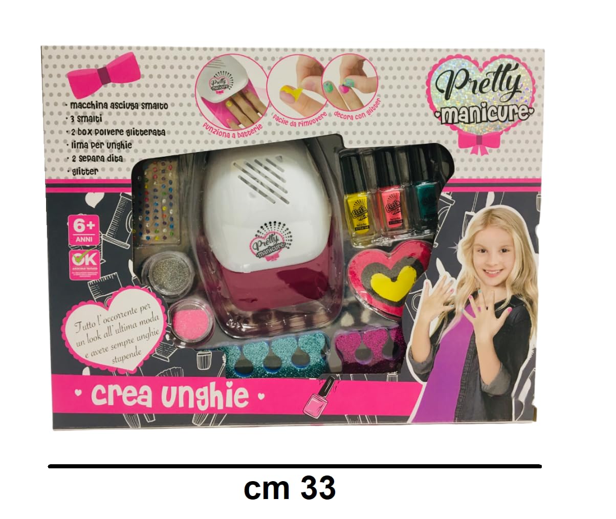 Science4you Kit Manicure Per Bambine 8+ Anni – Crea Smalti Colorati E Adesivi Luminescenti – Set Completo Per Unghie Fai Da Te