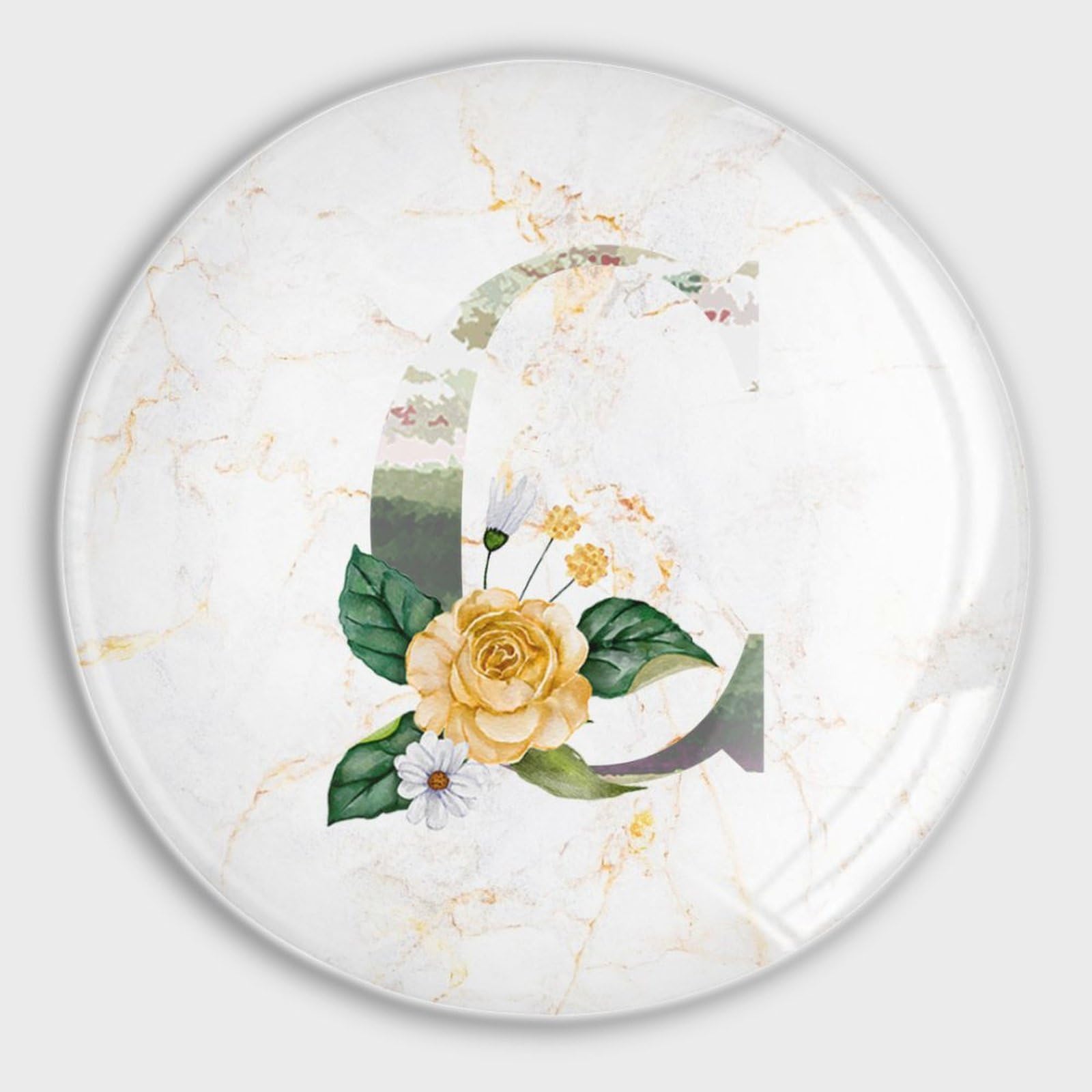 Imanes de pizarra inicial C florales para decorar archivadores de oficina y pizarras
