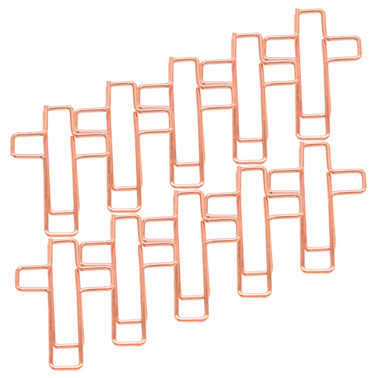 10 pezzi Graffette Metalliche Forma Clip per Documenti Creative Resistenti Adatte per Ufficio e Studio Colorazione Oro Rosa Facili da Usare e Non Danneggiano La Carta