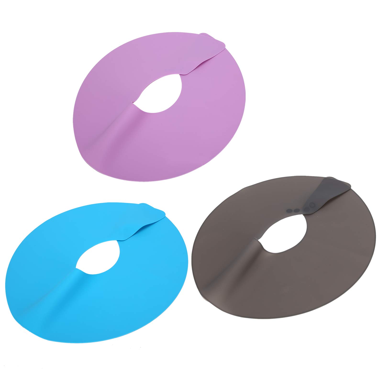 Protezione Collo Parrucchiere Silicone Mantella Colorazione Tintura Capelli Accessorio Nero
